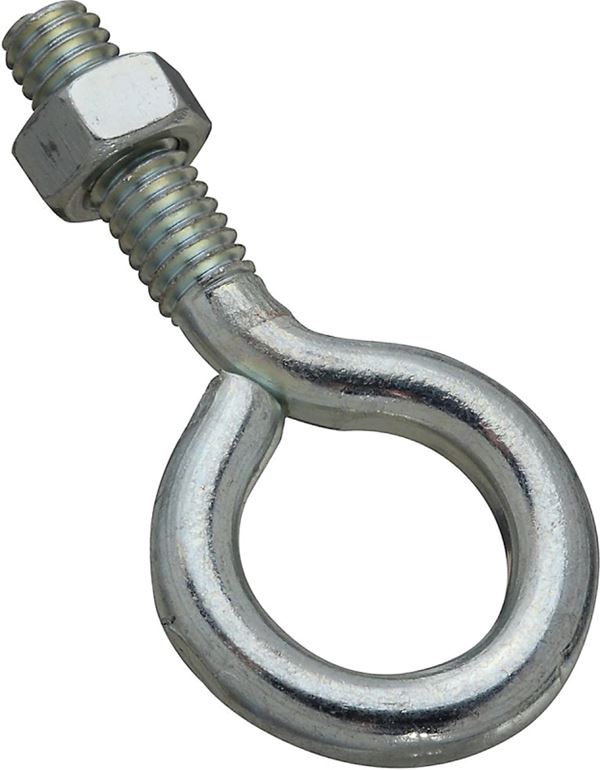 National Hardware N221-150 Eye Bolt, 5/16-18 Thread, 1 in L Thread, 3/4 in ID Dia Eye, 1.22 in L Shank, Steel, Zinc, Pack of 10