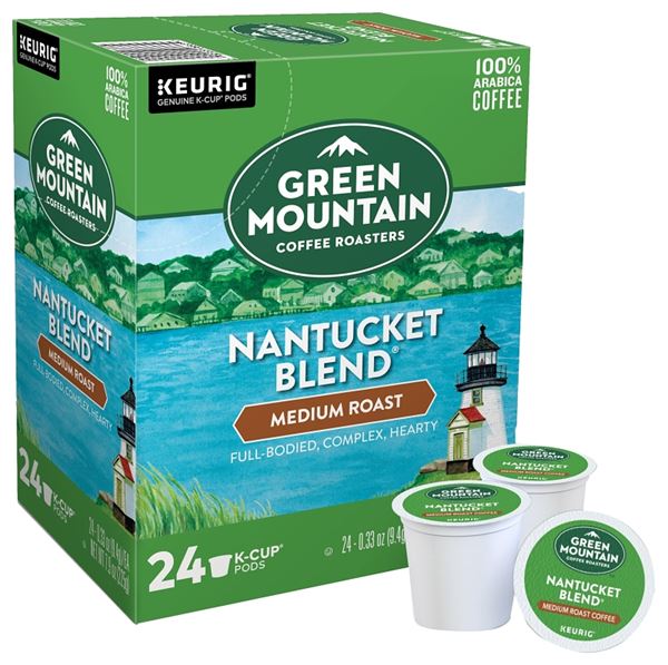 KEURIG 5000355593 Nantucket Blend K-Cup Pod Box, Yes Caffeine, Medium Roast Box, Pack of 4