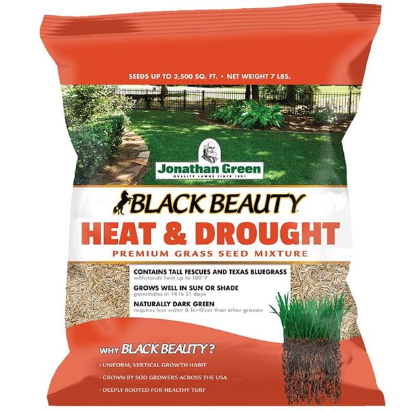 Jonathan Green Black Beauty 10515 Grass Seed, Heat and Drought, 7 lb Bag