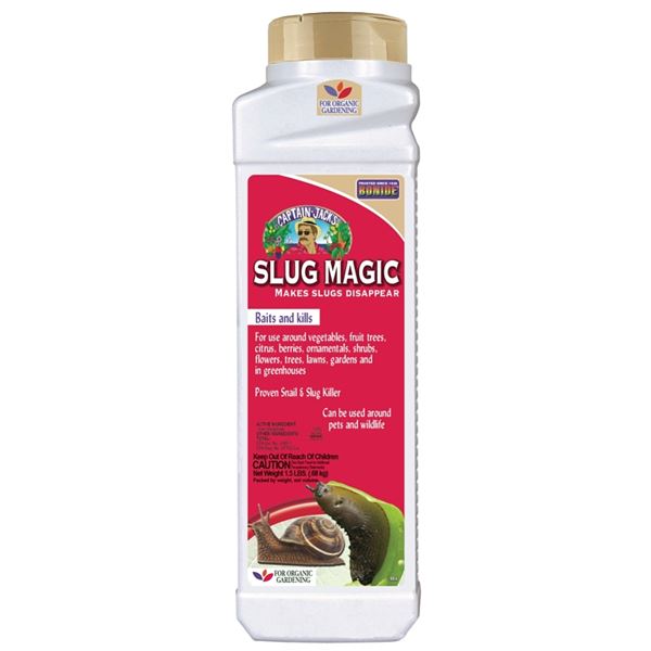 Bonide Slug Magic 904 Slug and Snail Killer, Solid, 1.5 lb Bottle