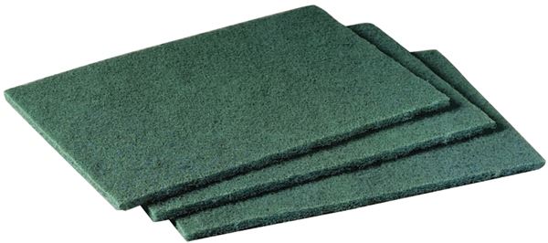 Scotch-Brite 96 Scouring Pad, 9 in L, 6 in W, Green, Pack of 20