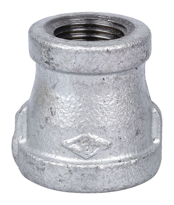 ProSource 24-1/2X3/8G Reducing Pipe Coupling, 1/2 x 3/8 in, Threaded, Malleable Steel, SCH 40 Schedule