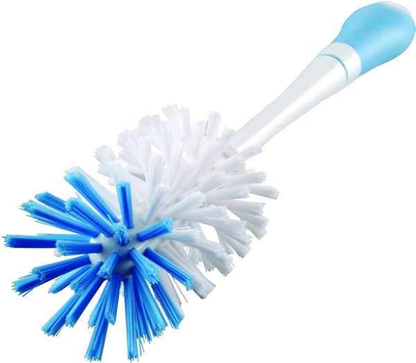 Quickie HomePro 158-3/72 Bottle Brush, Nylon Bristle, Blue/White