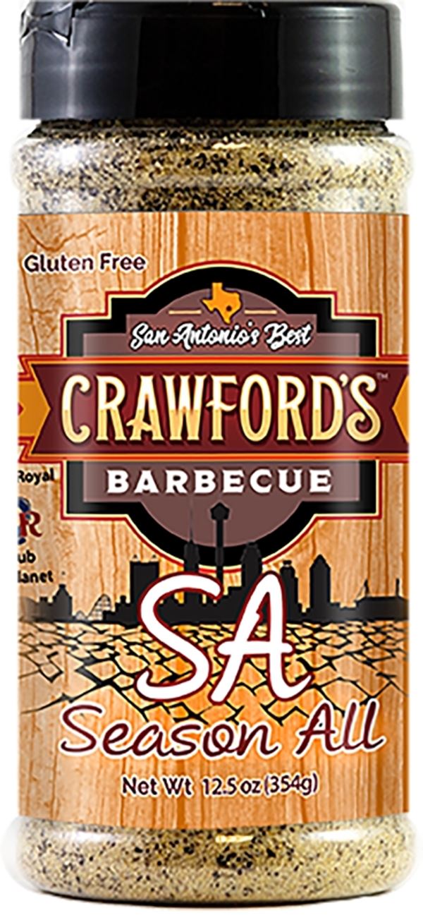 Crawford's Barbecue CB01005 All Purpose BBQ Rub, Season All Flavor, 12.5 oz