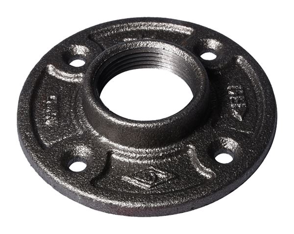 Prosource 27-1B Floor Flange, 1 in, 3.8 in Dia Flange, FIP, 4-Bolt Hole, 0.28 inch (7 mm) Dia Bolt Hole