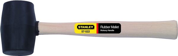 Stanley 57-522 Mallet, 18 oz Head, Rubber Head, 13-1/2 in OAL