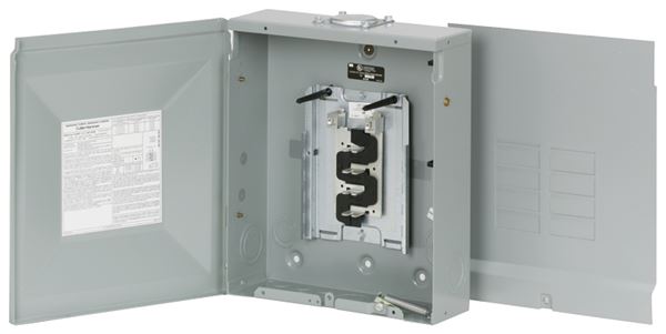 Cutler-Hammer BR BR816L125RP Load Center, 125 A, 8 -Space, 16 -Circuit, Main Lug, NEMA 3R Enclosure, Plug Mounting