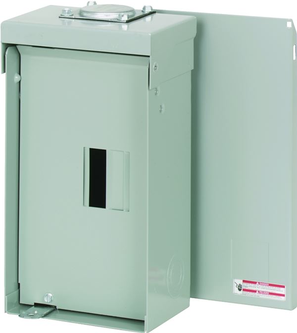 Cutler-Hammer BR BR24L125RP Load Center, 125 A, 2 -Space, 4 -Circuit, Main Lug, NEMA 3R Enclosure, Light Gray