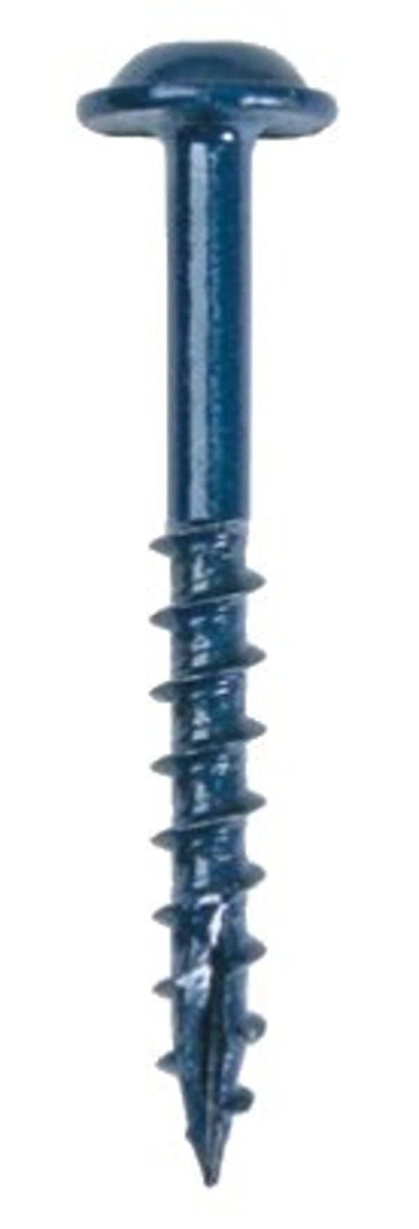 Kreg Blue-Kote SML-C250B-250 Pocket-Hole Screw, #8 Thread, Coarse Thread, Maxi-Loc Head, Square Drive, Carbon Steel, 250/PK