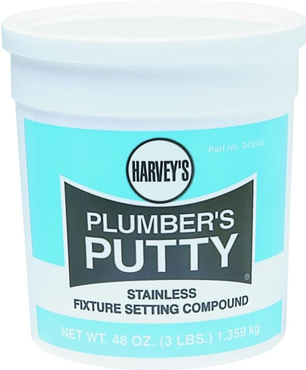 Harvey 043050 Plumbers Putty, Solid, Off-White, 3 lb Cup