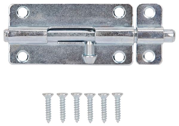 ProSource CL-205-PS Barrel Bolt, 0.31 Dia in Bolt Head, 4 in L Bolt, Steel, Zinc Plated