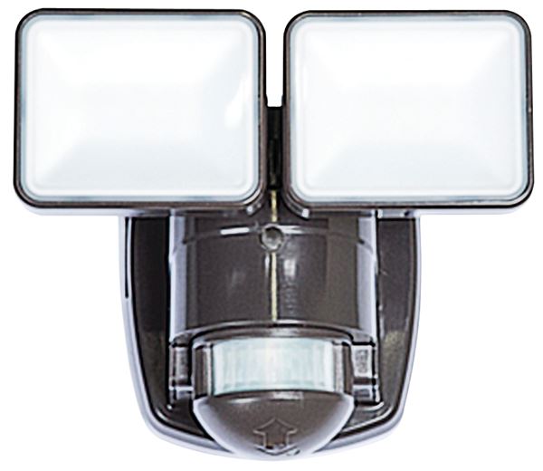 Heath Zenith HZ-5846-BZ Motion Activated Security Light, 120 V, LED Lamp, 1250 Lumens, Polycarbonate Fixture