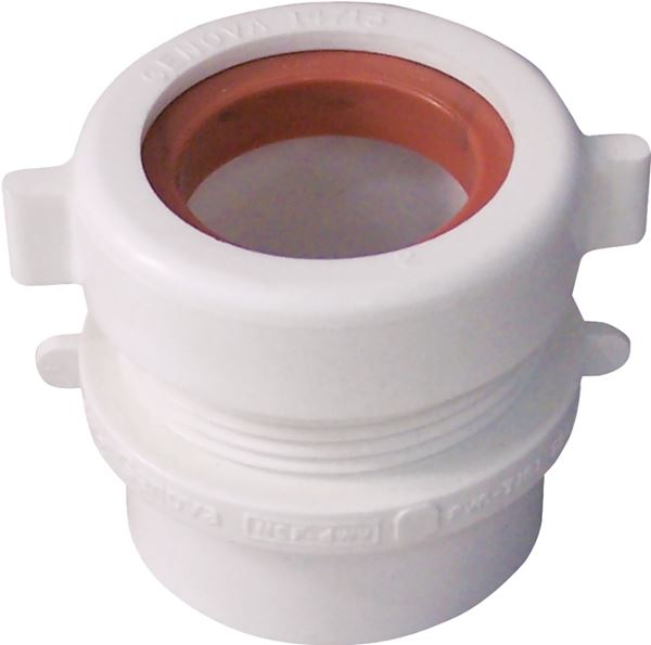 Canplas 192801A Trap Pipe Adapter, 1-1/2 in, Spigot x Slip, PVC, White