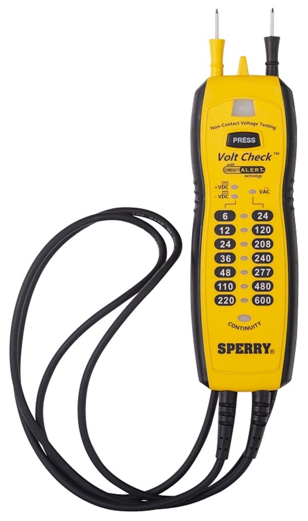 Sperry Instruments Volt Check Series VC61000 Continuity Tester, LED Display, Functions: Voltage