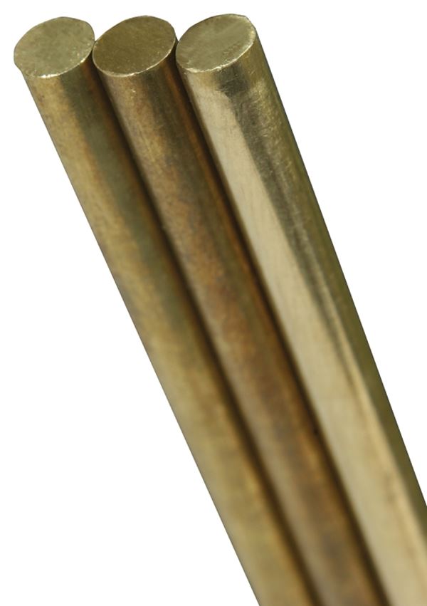 K & S 1166 Decorative Metal Rod, 5/16 in Dia, 36 in L, 260 Brass, 260 Grade, Pack of 3