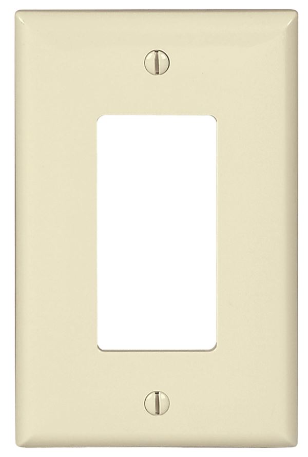 Eaton Wiring Devices PJ26LA Wallplate, 4.87 in L, 3.12 in W, 1 -Gang, Polycarbonate, Light Almond, High-Gloss, Pack of 20