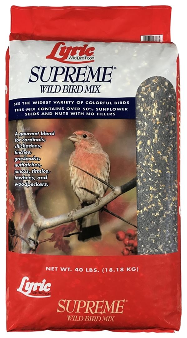 Lyric 26-47293 Supreme Mix Bird Feed, 40 lb Bag