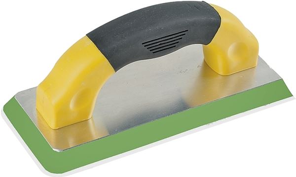 M-D 49829 Grout Float, 9 in L, 4 in W, Comfort-Grip Handle, Rubber, Black/Green/Yellow