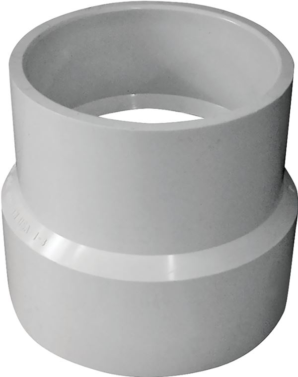 Canplas 193036 Sewer Adapter Coupling, 4 x 3 in, Hub, PVC, White