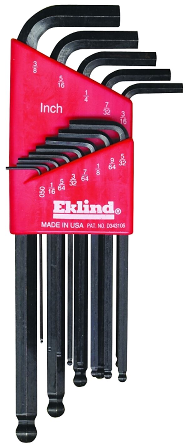 Eklind 13213 Hex Key Set, 13-Piece, Steel, Black