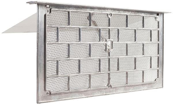 Master Flow LW1L Foundation Vent, 16 in W, 8 in H, 50 sq-in Net Free Ventilating Area, Aluminum, Pack of 12