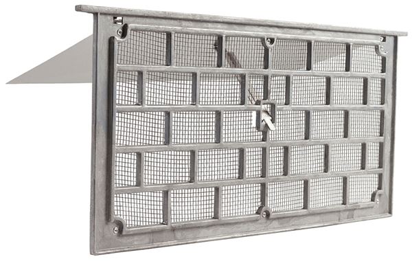 Master Flow LW1 Foundation Vent, 50 sq-in Net Free Ventilating Area, Aluminum, Pack of 12