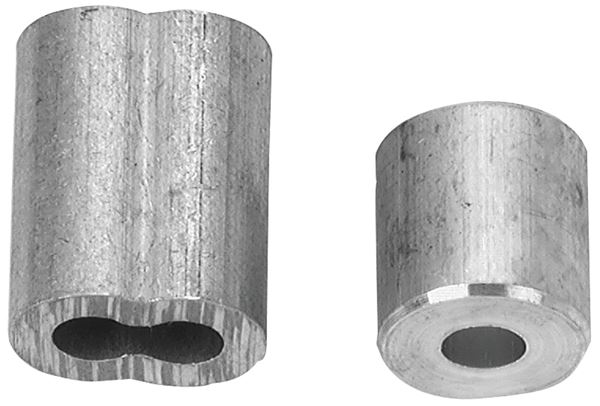 Campbell B7675424 Cable Ferrule and Stop Set, 1/8 in Dia Cable, Aluminum