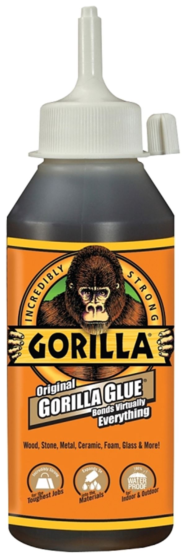 Gorilla 5000806 Glue, Brown, 8 oz Bottle