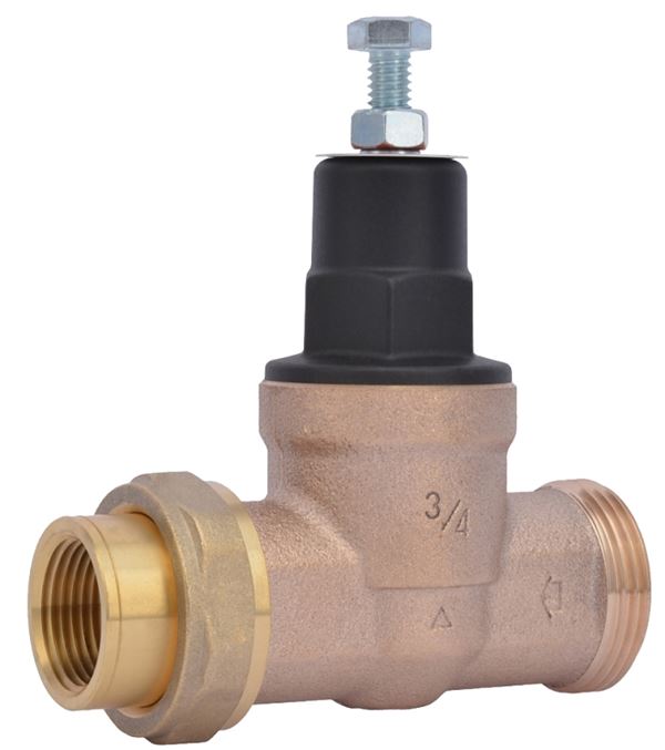 SharkBite EB45 Series 23883-0045 Pressure Regulating Valve, 3/4 in Connection, Single Union x NPT, Bronze Body