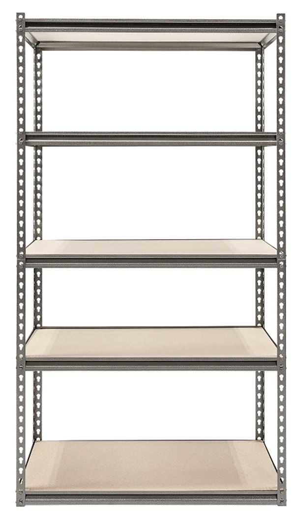 ProSource Boltless Shelving Unit with Particle Boards, 5 Levels, 36 in W x 18 in D x 72 in H