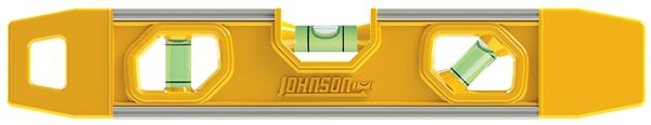 Johnson 8500M Torpedo Level, 9 in L, 3-Vial, Magnetic, Aluminum