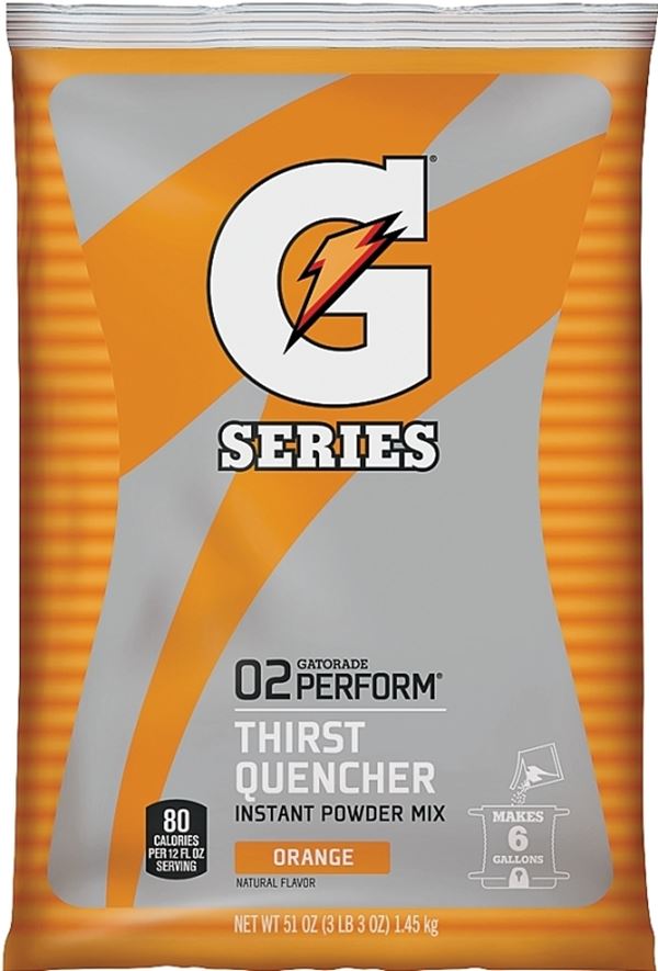 Gatorade 03968 Thirst Quencher Instant Powder Sports Drink Mix, Powder, Orange Flavor, 51 oz Pack, Pack of 14