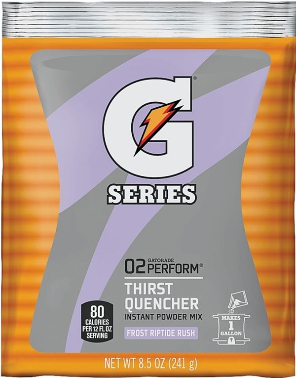 Gatorade 33665 Thirst Quencher Instant Powder Sports Drink Mix, Powder, Riptide Rush Flavor, 8.5 oz Pack, Pack of 40