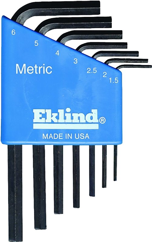 Eklind 10507 Hex Key Set, 7-Piece, Steel, Black