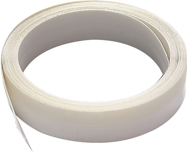 M-D 03525 V-Flex Weatherstrip, 7/8 in W, 17 ft L, Polypropylene, White, Self Adhesive Mounting