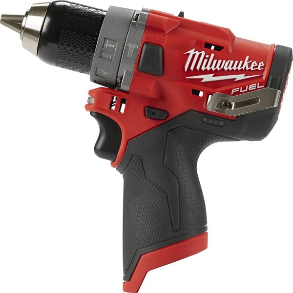 Milwaukee M12 FUEL 3404-20 Hammer Drill, Tool Only, 12 VDC, 2, 4 Ah, 1/2 in Chuck, Keyless Chuck, 0 to 25,500 bpm