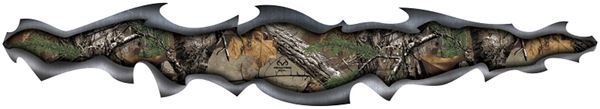 Realtree RT-TMG-XT Decal, Torn Metal Graphic, Camouflage Legend, Vinyl Adhesive, Pack of 4