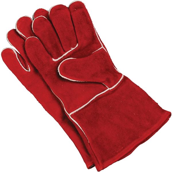 Imperial KK0159 Fireplace Gloves, Cowhide Leather Lining, Cowhide Leather, Red