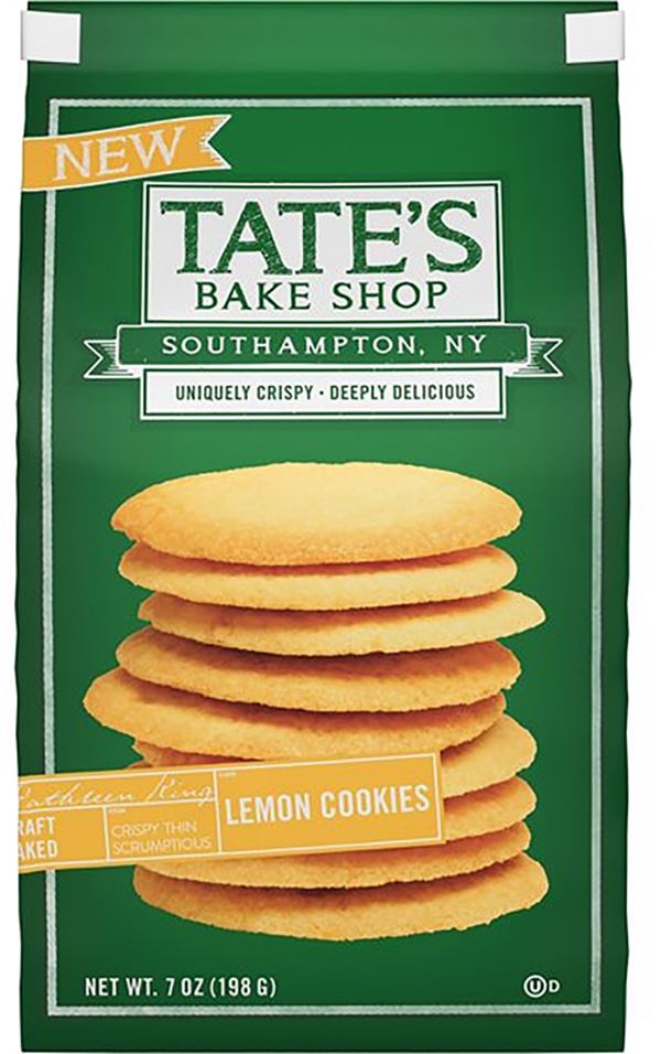 Tate's Bake Shop 1003679 Cookies, Lemon, 7 oz, Bag, Pack of 12