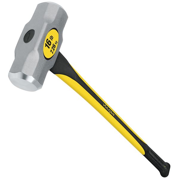 Vulcan 34501 Hammer, 16 lb Head, Sledge, Forged Milled Head, Steel Head