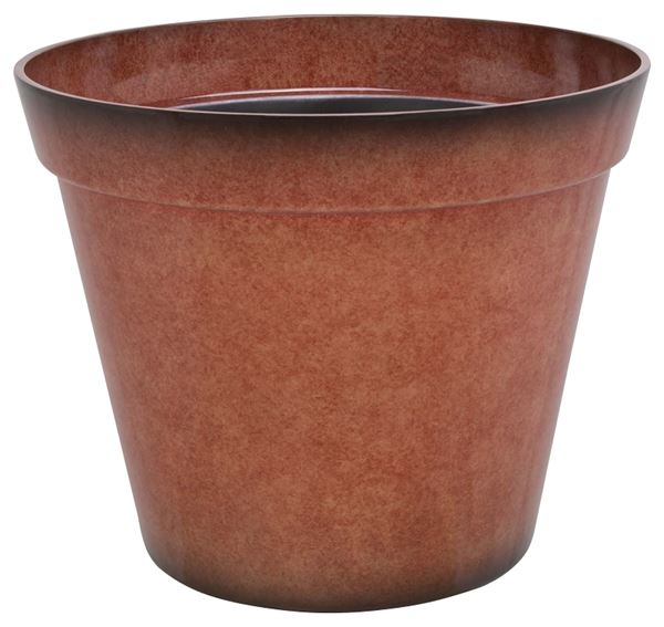 Landscapers Select PT-S035 Planter, 18 in Dia, 14 in H, Round, Resin, Terra Cotta, Terra Cotta, Pack of 6