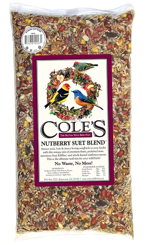 Cole's Nutberry Suet Blend NB10 Blended Bird Seed, 10 lb Bag