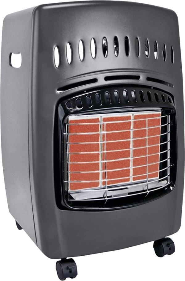 Comfort Glow GCH480 Cabinet Heater, 13-3/4 in W, 23 in H, 6000, 12,000, 18,000 Btu Heating, Liquid Propane, Steel