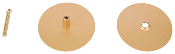 ProSource HSH-021-PS Hole Cover Plate, Steel, Polished Brass, For: 1-3/8 to 2 Thick Doors in