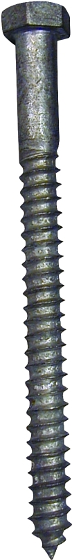 Midwest Fastener 05600 Lag Screw, 1/2-6 Thread, 6 in OAL, 2 Grade, Galvanized Steel, SAE Measuring