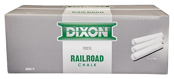 Dixon Ticonderoga 88819 Tapered Round Railroad Chalk, White, Temporary, Pack of 72