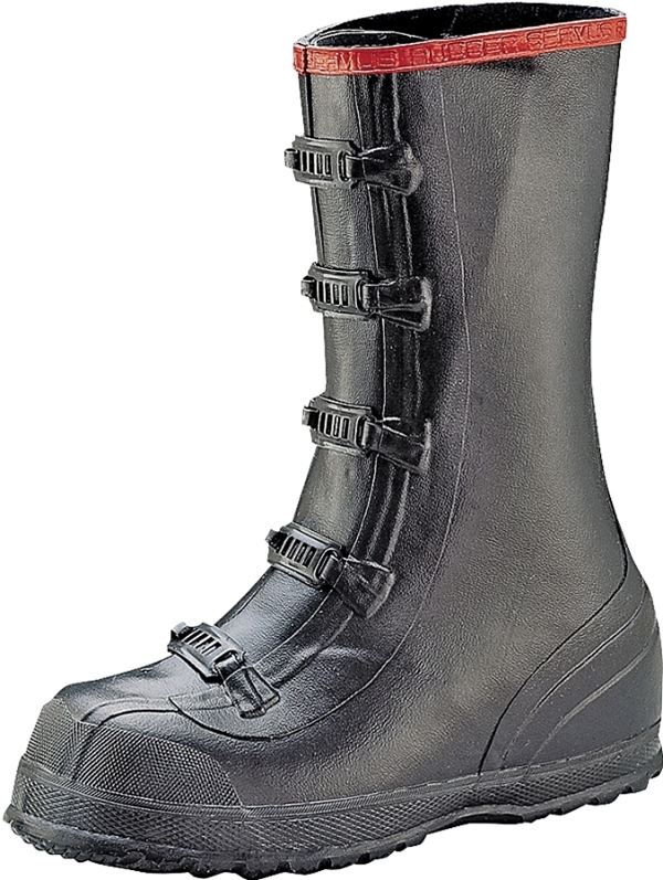 Servus T369-10 Over Shoe Boots, 10, Black, Buckle Closure, No