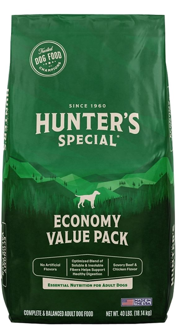 Hunter's Special 10183 Dog Food, All Breed, Beef/Chicken Flavor, 40 lb Bag