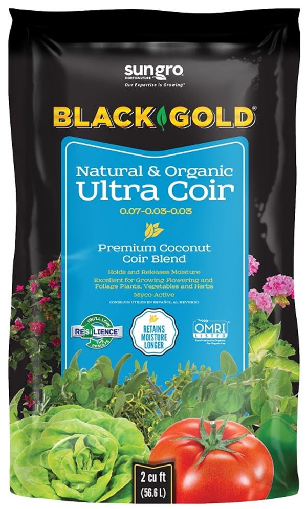 Black Gold 1423005.CFL2P Ultra Coir Mix, 2 cu-ft Coverage Area, 2 cu-ft