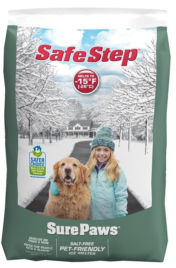 Safe Step Sure Paws 56720 Ice Melter, Crystal, White, Odorless, 20 lb Bag